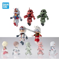 In Stock Bandai Candy Toy bit lot GUNDAM MS-06S Zaku II RX-78-2 Amuro Ray MOBILE SUIT GUNDAM Anime Action Model Collections Gift