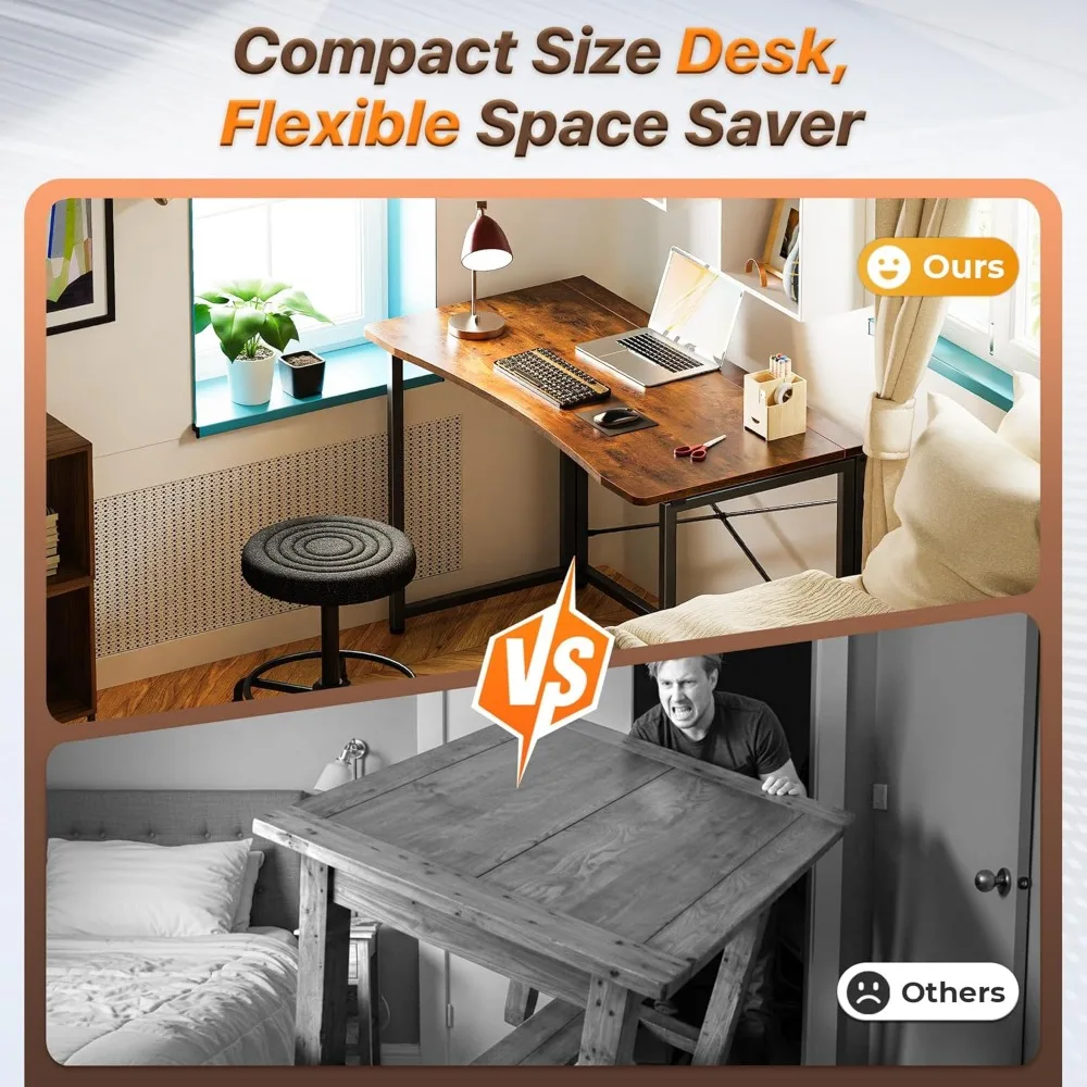 Space-Saving Foldable Desk 39.3 Inches for Small Spaces, Ideal for Home Office, Study, Bedroom, Dorm