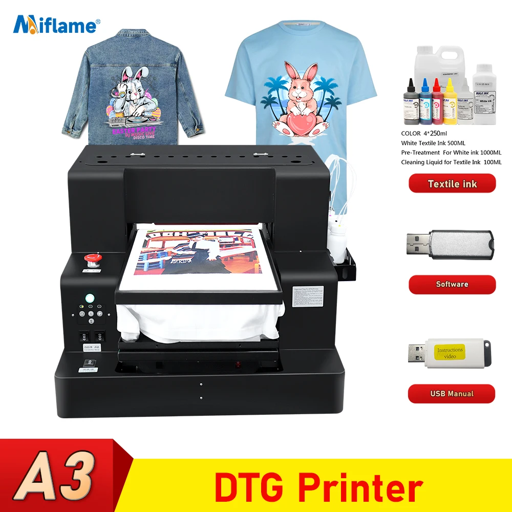 A3 DTG Printer For Epson L805 T shirt Printing Machine Directly to Garment Printer For Dark and Light T shirt impresora dtg