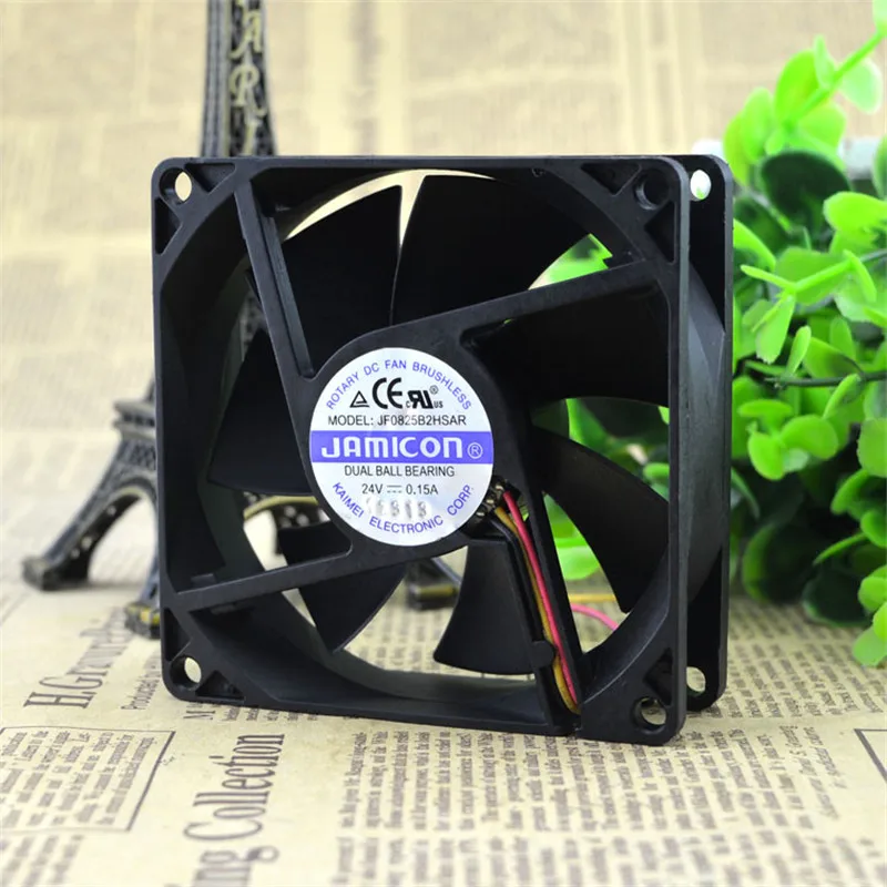 For Jamicon JF0825B2HSAR DC 24V 0.15A 8cm 8025 80x80x25mm Inverter Cooling Fan