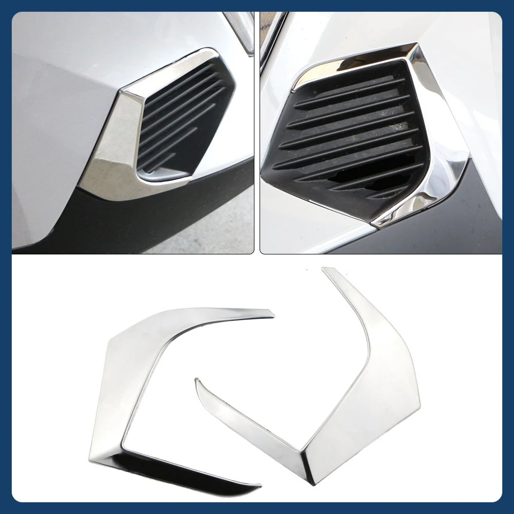 

For Peugeot 2008 208 2020 2021 2022 2023 2024 Stainless Steel Car Front Fog Light Lamp Frame Covers Trim Accessories