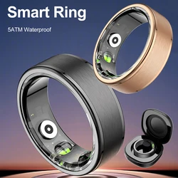 MISIRUN Smart Ring 5ATM Waterproof Multi-sport Mode Health Monitoring Pedometer Activity Fitness Tracker Smart Ring Charging Box