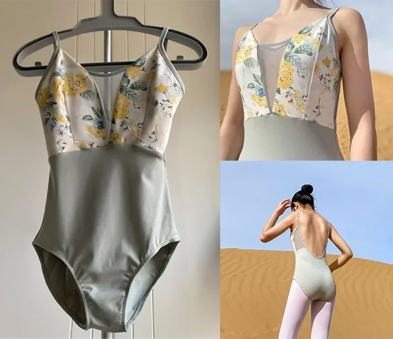 أنيقة الباليه ملابس رقص الجمباز الكبار مثير ممارسة الرقص زي المرأة عالية الجودة الجمباز الباليه المعطف #1