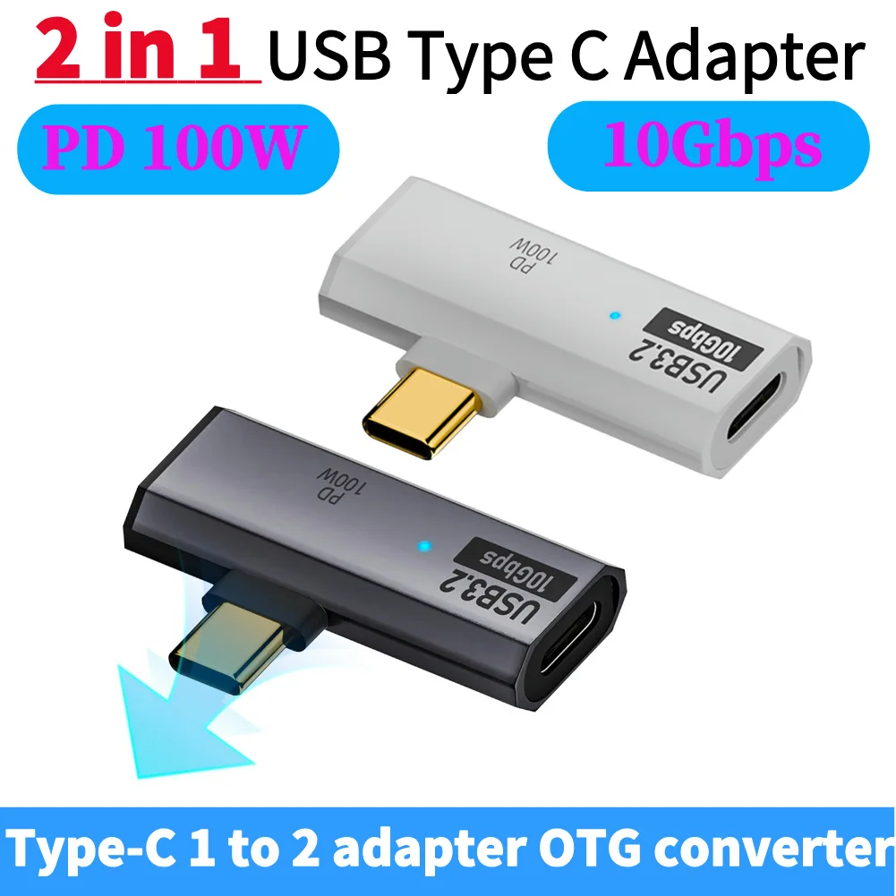 

2 in 1 USB Type C Adapter USB3.2 10Gbps Data Transfer OTG Fast Charging Converter for Rog Ally Steam Deck iPad MacBook iPhone 15