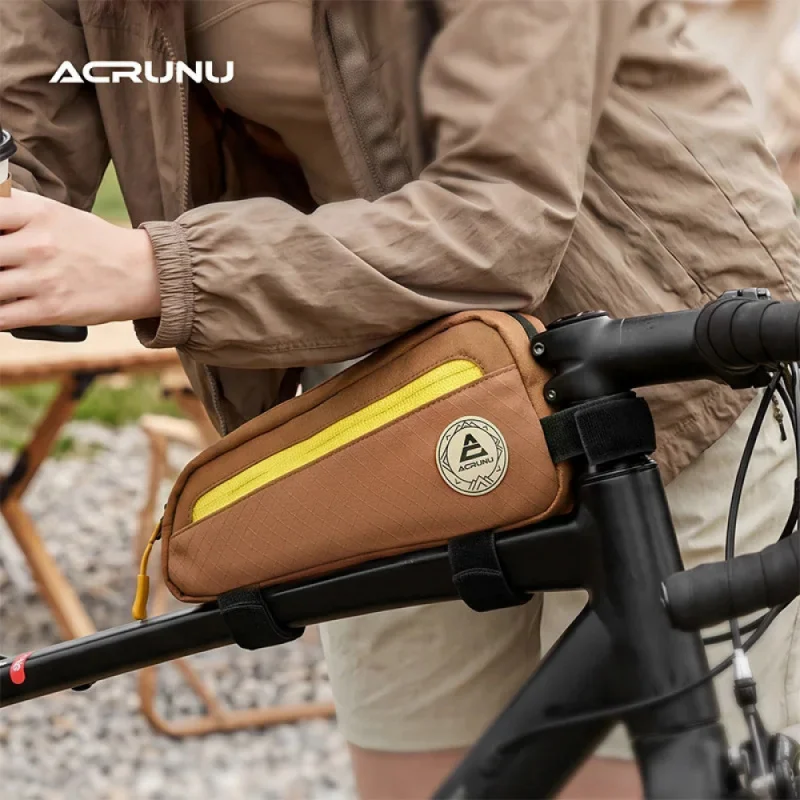 Bike Top Tube Bag 1L Lightweight Waterproof Wear Resistant Nylon Streamlined Design Front Frame Bag MTB Road Cycling Commuting