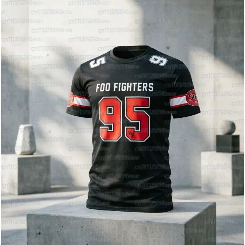 2026 Family Foo Fighters - Disco Inspired 3D Printed Breathable Quick Drying T-shirt, Suitable for Daily and Concert Wear