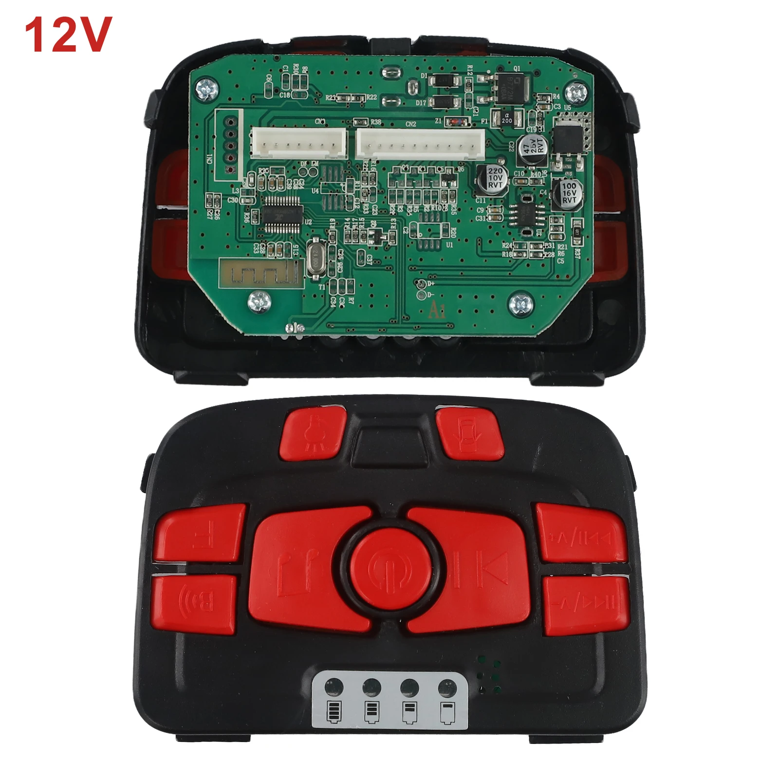 12V 24V Electric Car Controller Central Control Panel For Baby Stroller Music Playback Power Display Monitor Switch Accessories