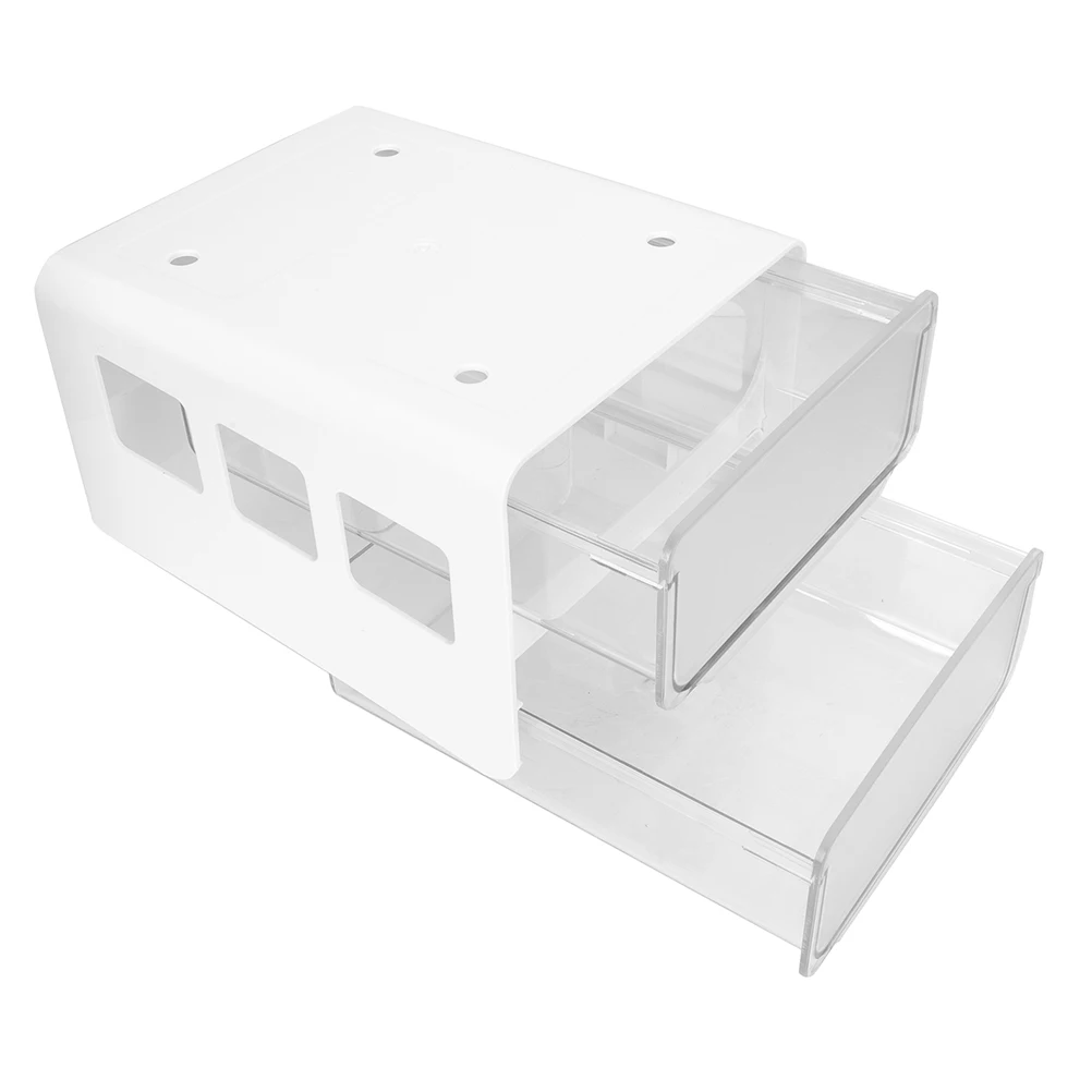 

Punch-Free Under Desk Organizer Box Multi-Function Storage Container Hidden Drawer Pen Holder Office Storage