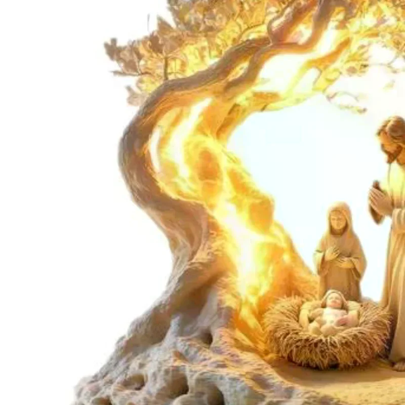 2D Flat Acrylic Nativity Jesus Birth Scene Ornament Tabletop Decoration Christmas Desk