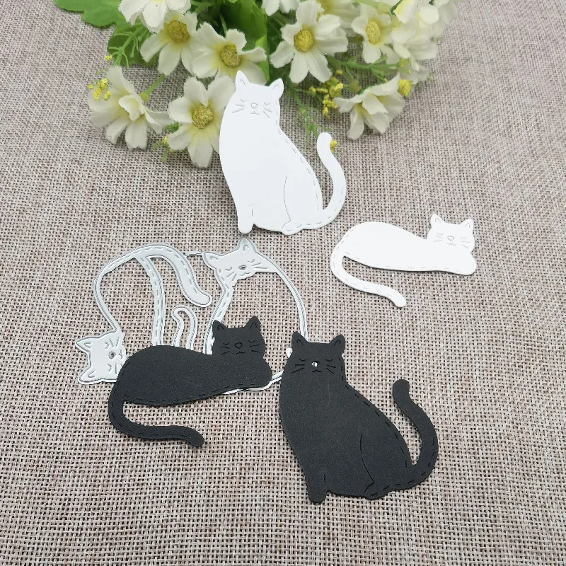 Cute cat frame background Metal Cutting Dies Stencils For DIY Scrapbooking Decorative Embossing Handcraft Template