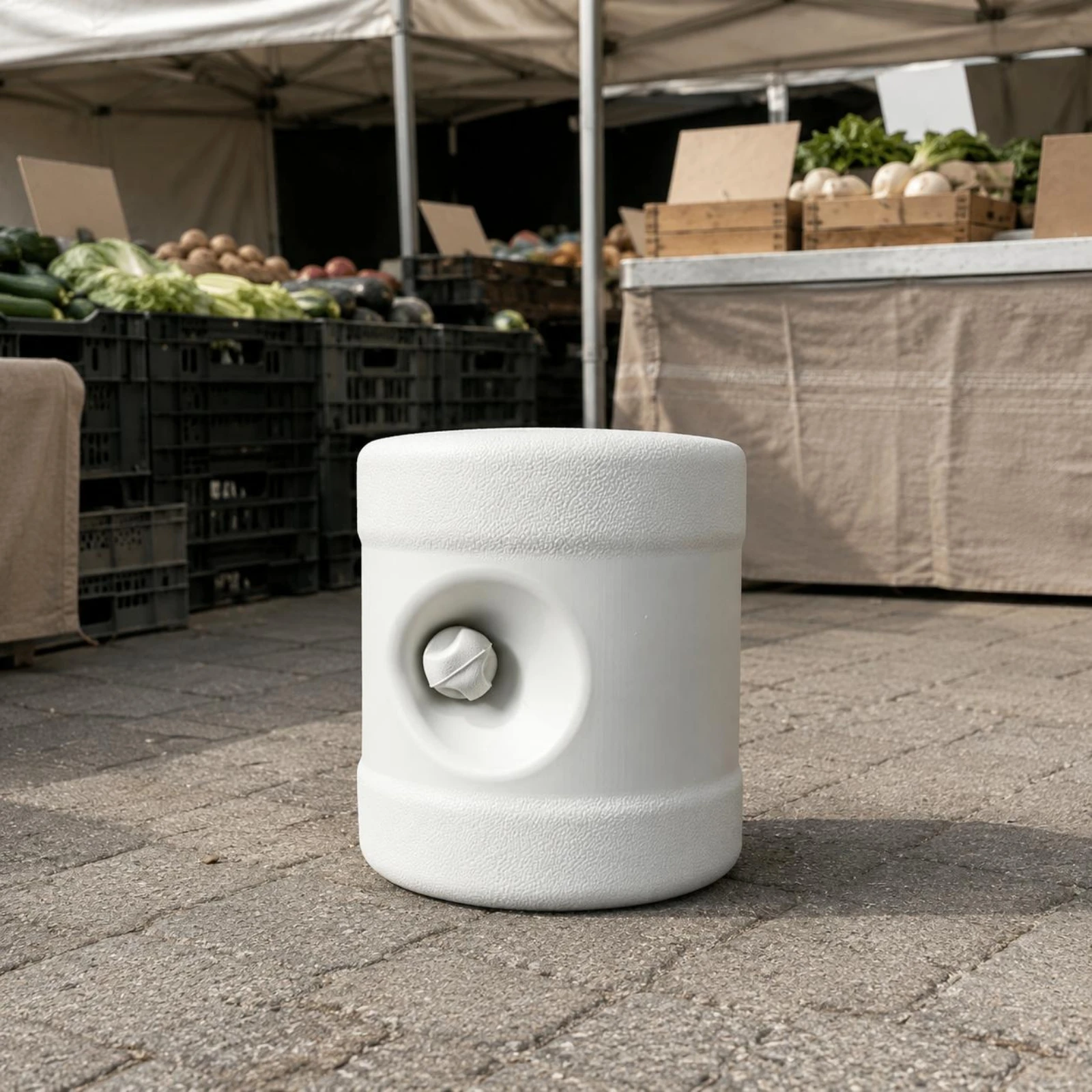 Water-Filled Umbrella Base Recessed Fill Opening Tent Umbrella Base Stabilizer Block Screw Cap Textured