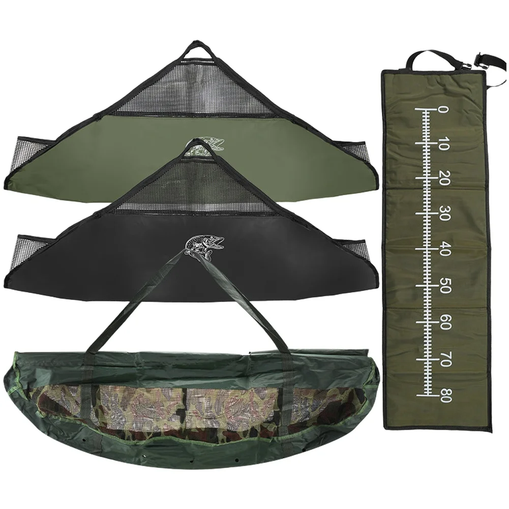 1Pc Fishing Travel Unhooking Mat With Tape Measure For Predator Fishing Unhooking Mat Accessories