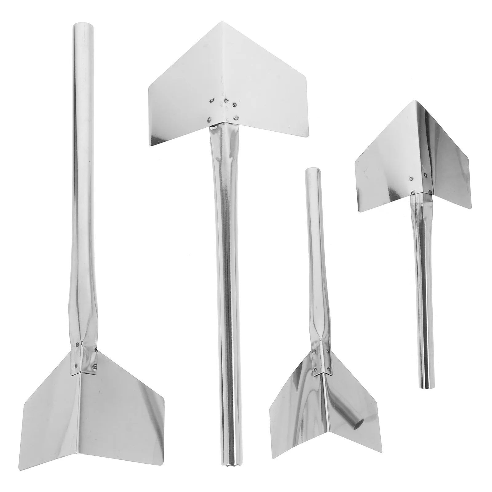 4Pcs Corner Trowel Stainless Steel Drywall Set Large Small Angle Polishing Tool Finishing Concrete