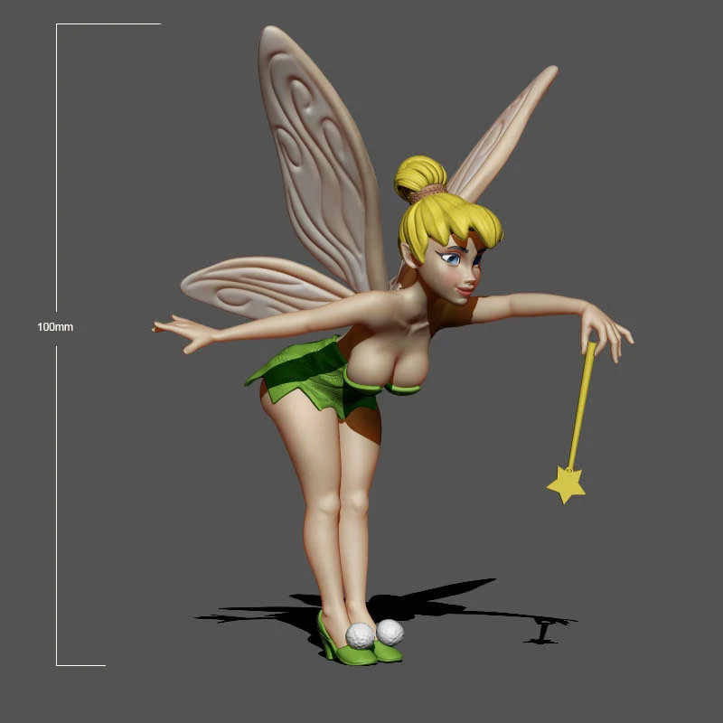 1/24 100mm Resin Model Butterfly Fairy Gir Figurine Unpainted No Color RW-288