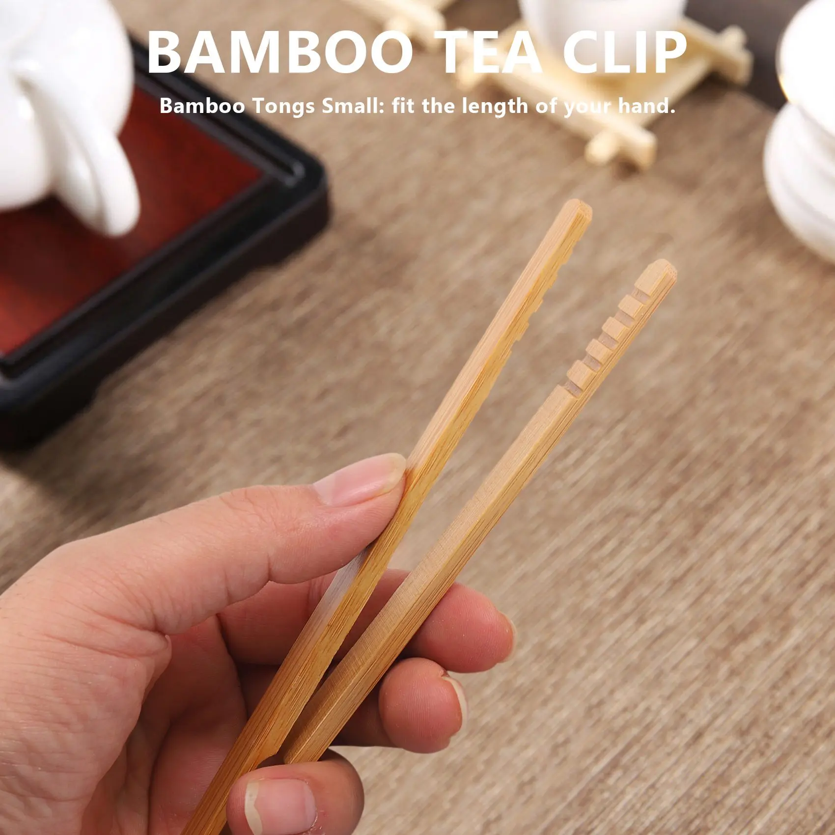 

A74U 10 Pieces Bamboo Toast Tongs, Bamboo Tongs 7 Inches Toaster Tongs Made Of Natural Bamboo Perfect For Toast Bread Pickles