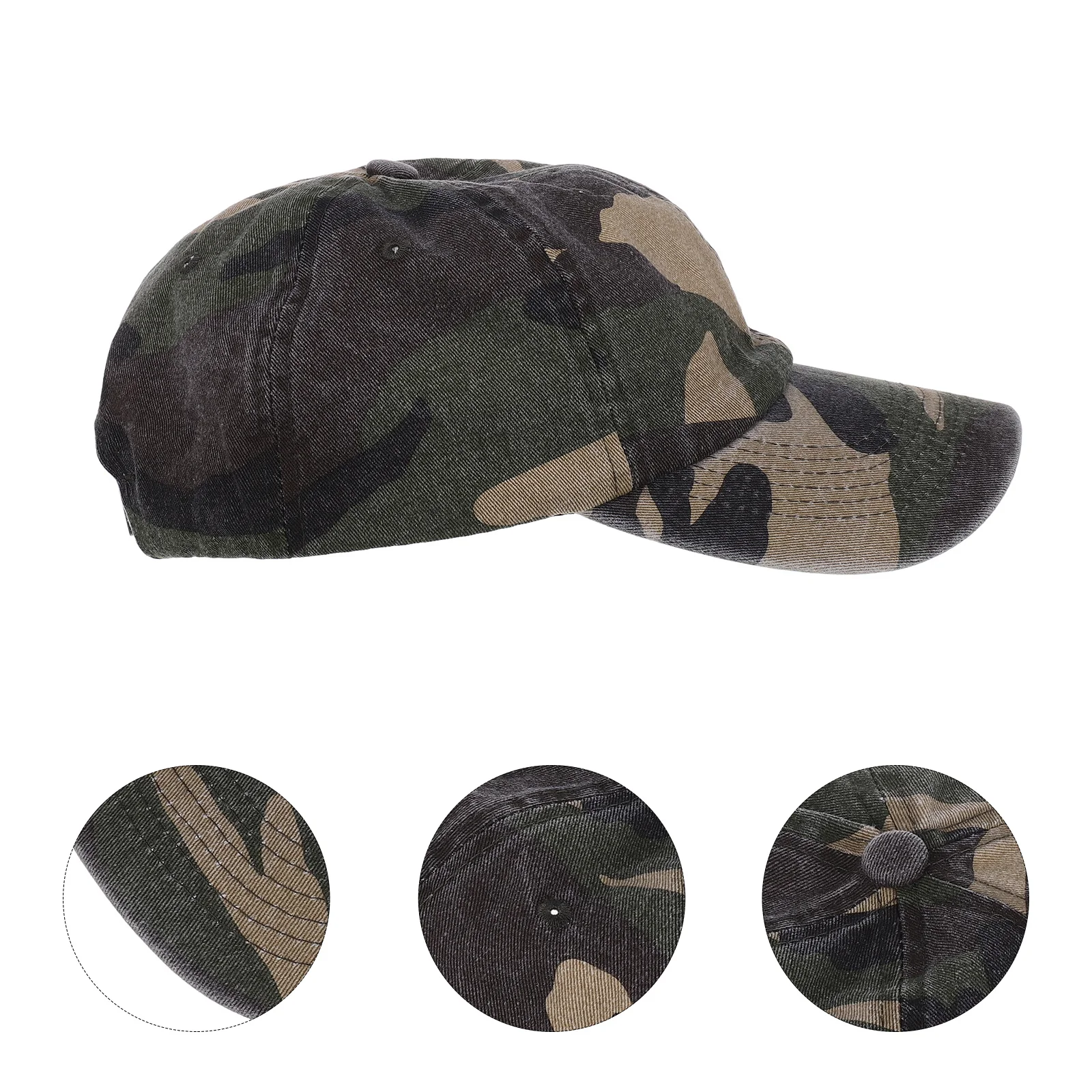 

Cotton Washed Camouflage Curved Brim Baseball Cap Unisex Outdoor Sun Protection Fashion Hat Fishing Cap Baseball Hat