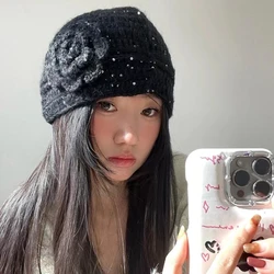 Sequin Knitted Beanies Hats For Women&Men Winter Warm Skullies Caps Outdoor Windproof Famela Cover Head Cold Caps Ear Hat Bonnet