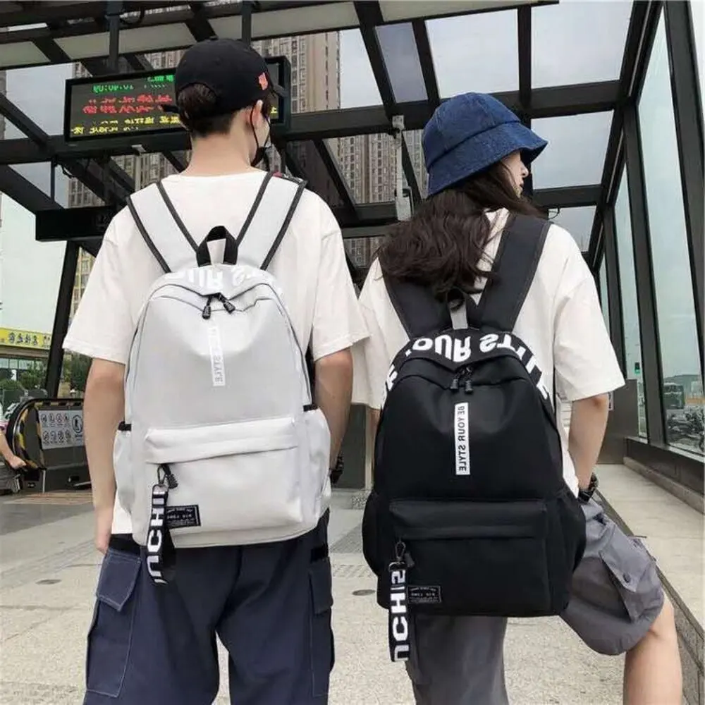 

Simple Casual Backpack Men Women Lightweight School Bag With Multi-Color Options Durable