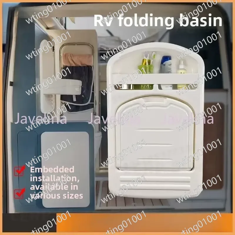 for RV Trailer Bed Car Modification Foldable Washbasin Portable Toilet Basin Space Saving Camping Sink Upgrade Accessories