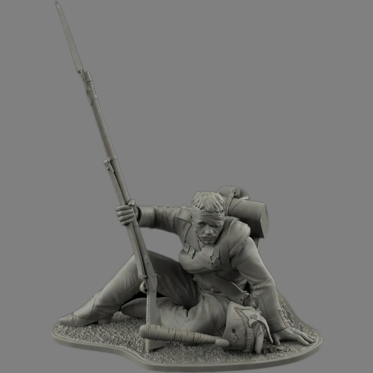 Kit de modelo sem pintura com figura de resina de 75 mm, tema militar, oficial da guarda da legião lituana, GK desmontado e sem pintura