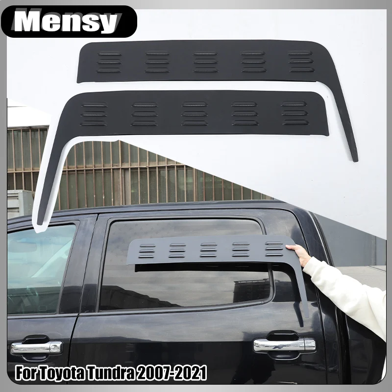 

Для Toyota Tundra 2007-2021 алюминиевый черный автомобильный оконный вентиляционный жалюзи, накладка, автомобильные аксессуары