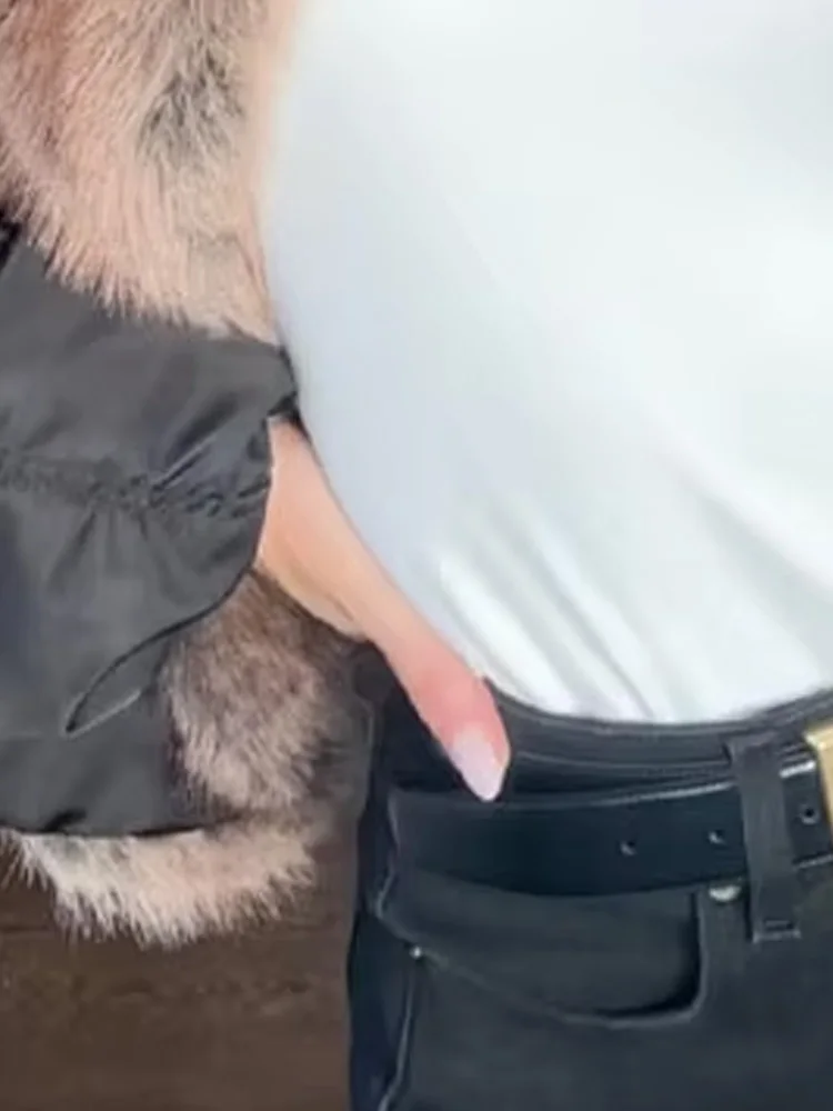 

HH зимнее женское повседневное пальто в уличном стиле, женская куртка с воротником из искусственного меха, модное короткое пальто, куртки с карманами и лацканами с длинными рукавами