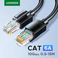 Cable Ethernet UGREEN CAT6A, Cable RJ45 de 10Gbps de alta velocidad para enrutador, módem, PC, PS5, XBOX, portátil, HUB, NAS Lan, Cable de conexión