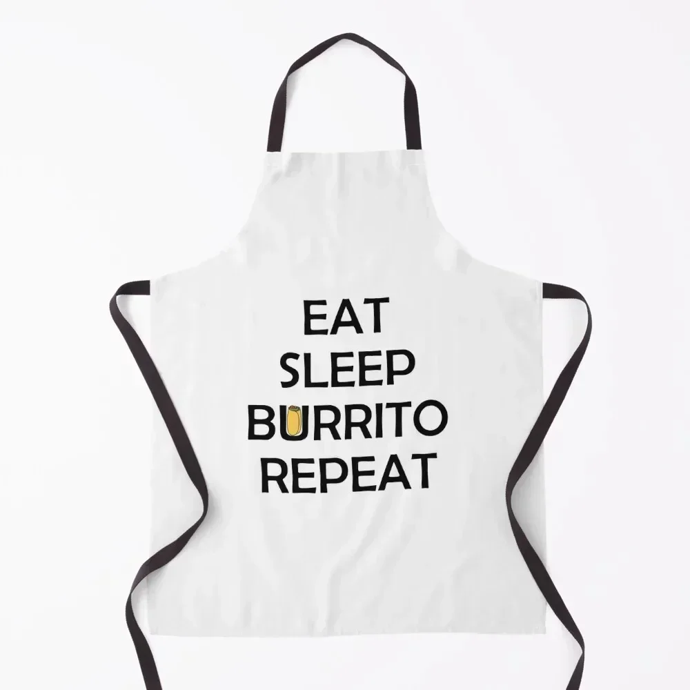 

Eat Sleep Burrito Repeat : Mexican Food Lover / Funny Burritos Lover Gift Ideas for Men and Womens / Christmas Gift / Illu Apron
