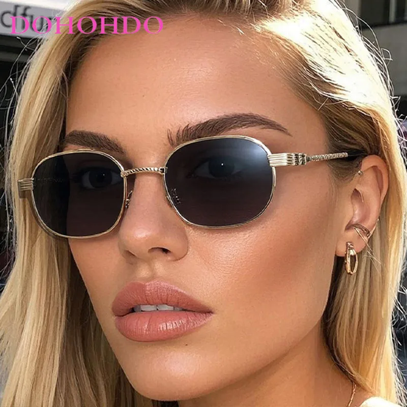 

Luxury Brand Design Metal Square Frame Women's Sunglasses Trending Men Sun Glasses Drive Travel New Fashion Shade Eyewear UV400