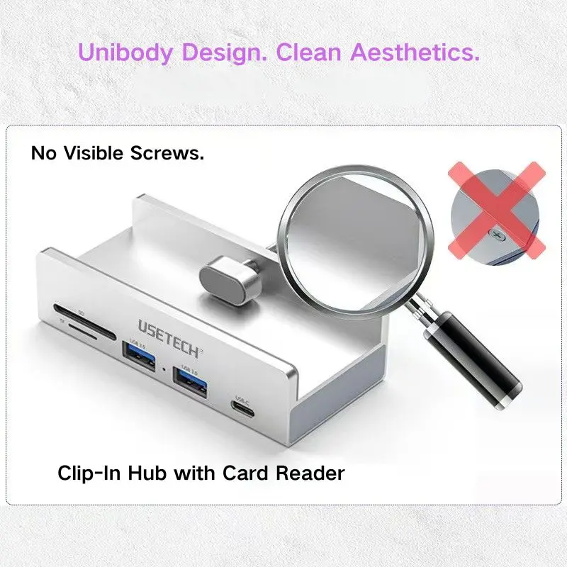 

USB 3.0 Hub Dock: 5Gbps Aluminum Alloy Universal Splitter for Laptop/Desktop with TF Card Slot