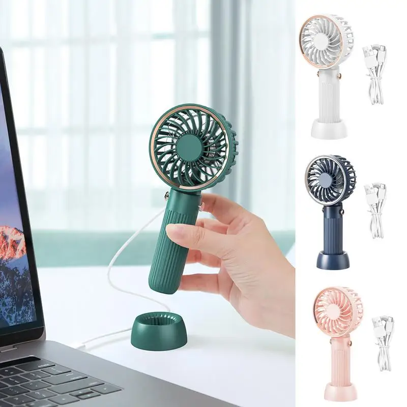 Portable Fan With Neck Strap Powerful Handheld Fan 3 Speeds USB Rechargeable Portable Mini Fan For Stylish Kids Girls Women