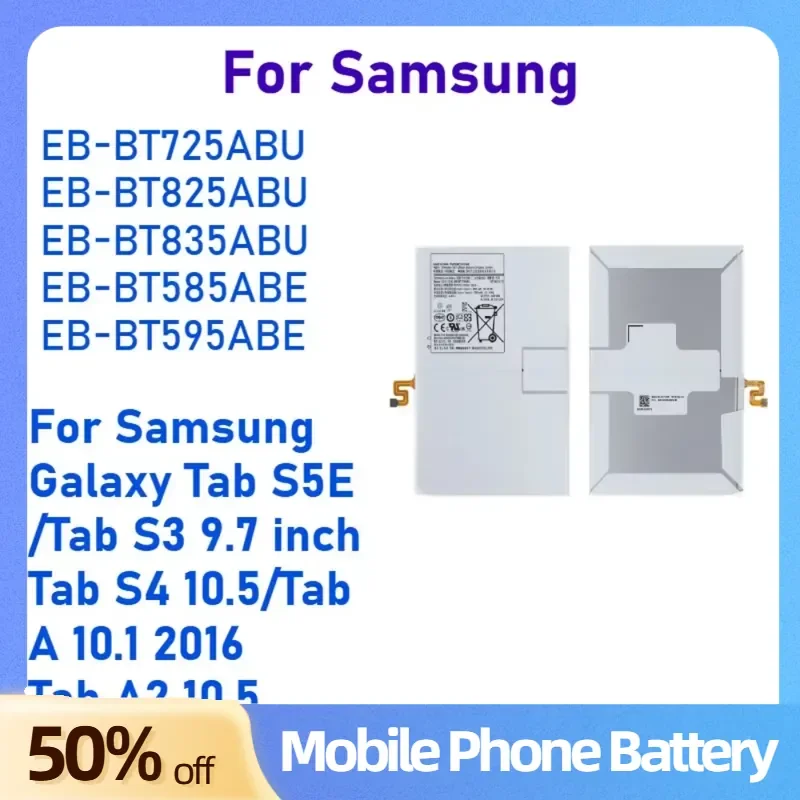 

EB-BT725ABU Tablet Battery For Samsung Galaxy Tab S5e T725C/Tab S3 T825/ Tab S4 T835/Tab A T585/Tab A2 SM-T595