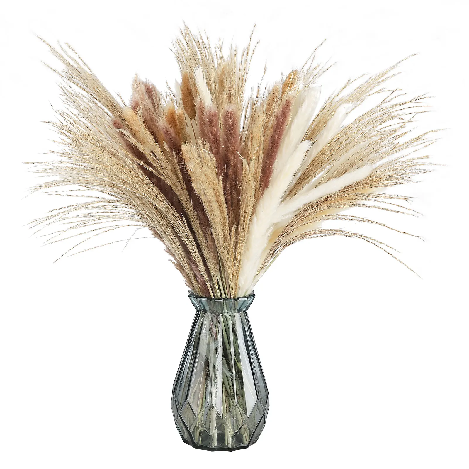 70/100PC 44cm Natural Dried Pampa Grass Bouquet,Boho Home Decor Bouquet, Phragmites Dried Flowers,Bouquet for Wedding Decoration