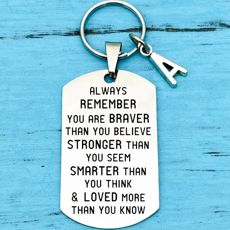 Всегда помните, что вы мужественнее/сильнее/умнее, чем вы думаете, вдохновляющий брелок, подарок для семьи, друзей, брелок унисекс