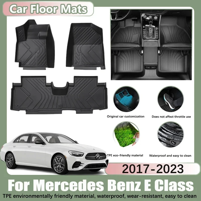 

Автомобильные коврики LHD для Mercedes Benz E Class W213 2017-2023 2018 2019 2020 TPE, автомобильные водонепроницаемые подкладки для ног, аксессуары для подкладки под заказ