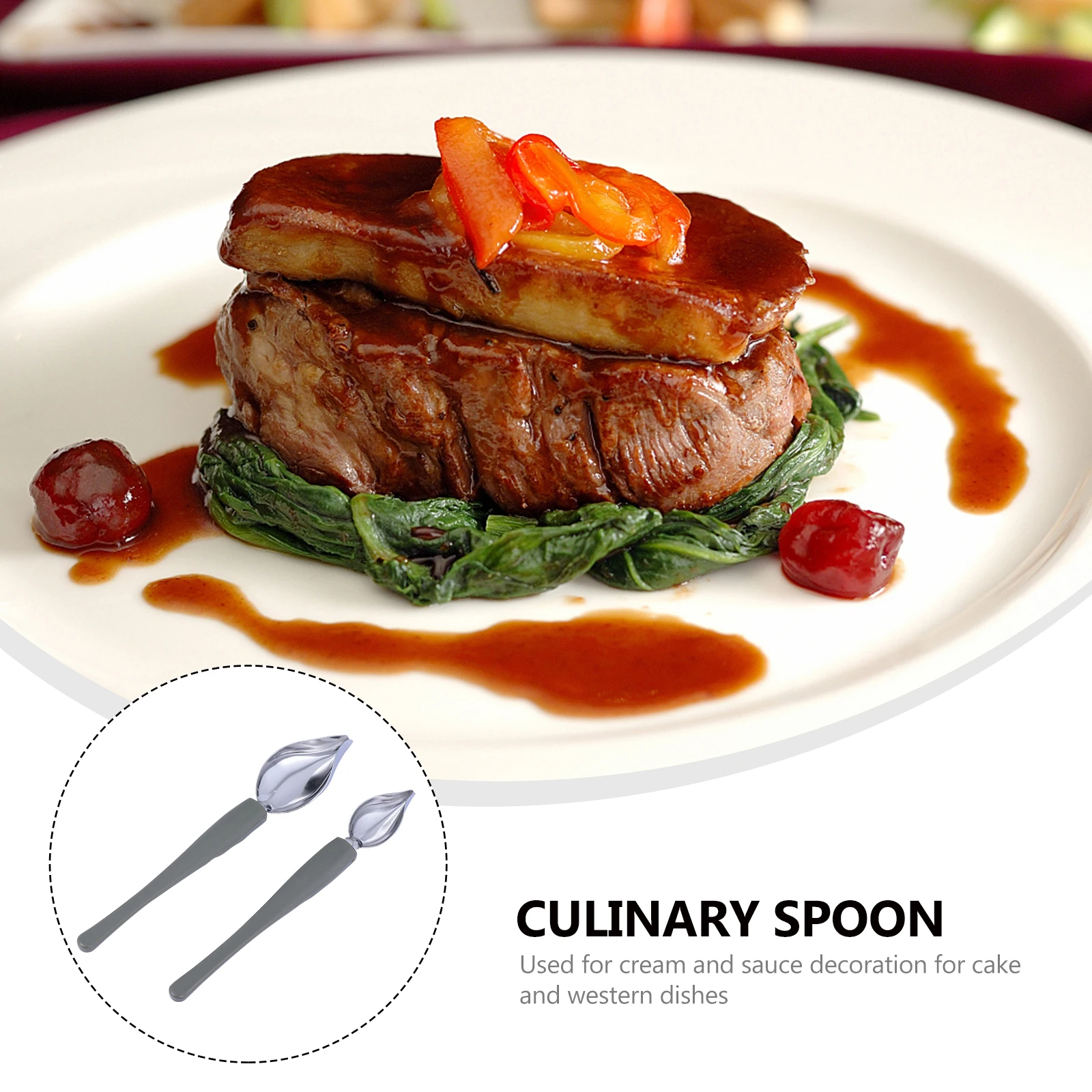

4 Pcs Piping Spoon Cooking Tool Chef Pencil Chocolate Stainless Steel Spoons Kitchen Mixing