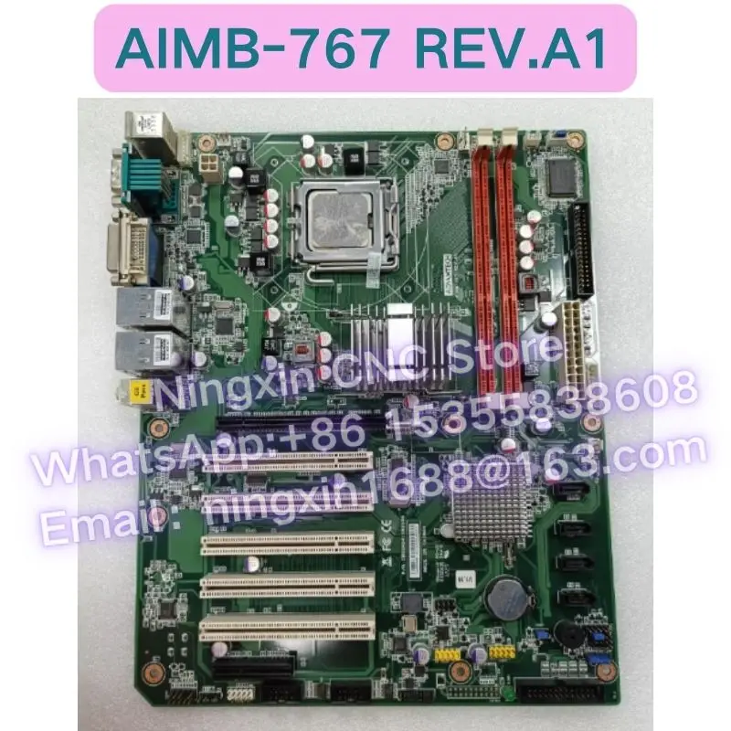 Second-hand AIMB-767 REV.A1 AIMB-767G2-00A1E Industrial control computer motherboard Functional test OK Fast delivery