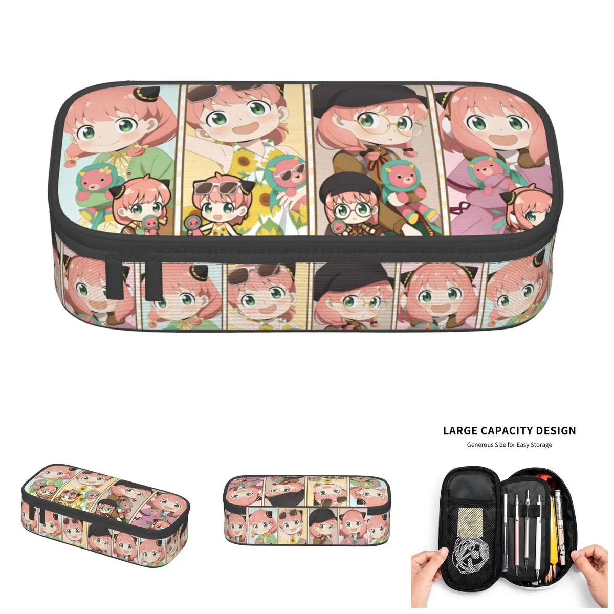 Yor Forger Anya Forger SPY FAMILY Pencil Cases for Girl Boy Large Storage Bond Forger Loid Forger Pencil Bag School Supplies