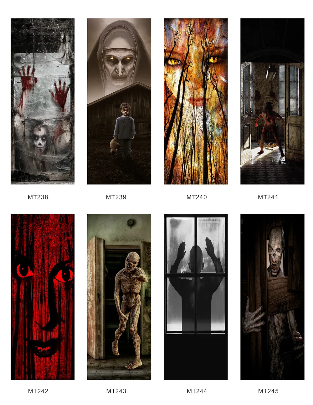

Zombie Door Stickers Halloween Decor Ghost Horror Finger Foot 3D Wallpaper Self-adhesive Waterproof Removable Party Accessories