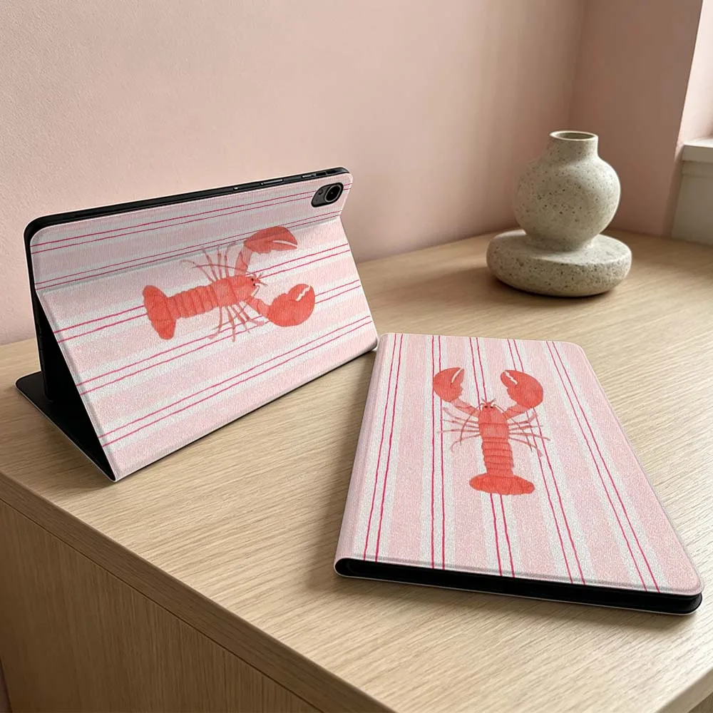 

Design Striped Lobster Pattern For Huawei MatePad MediaPad MagicPad Honor Pad 10 9 8 X10 X9 X8 X8a Pro Inch Tablet Case Soft