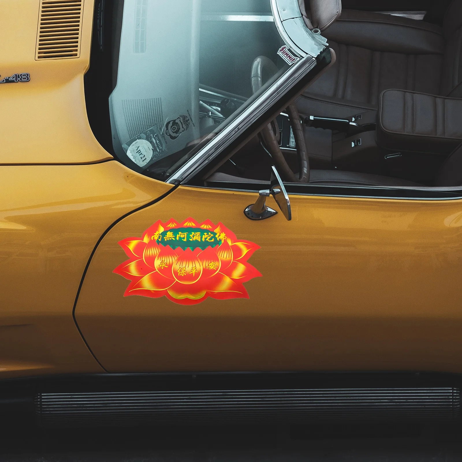 

12pcs 3D Car Stickers Buddhist Themed Decals For Car Window Decor Styling Durable Adhesive Auto Decoration Universal Bike