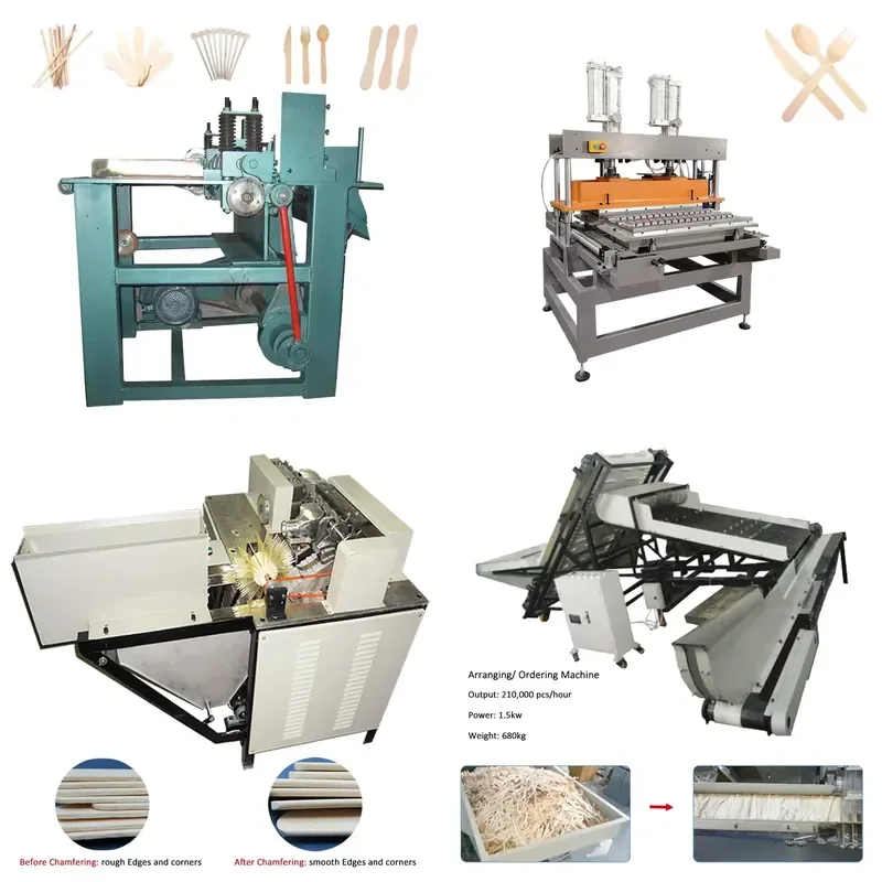 Wood Spoon and Knife Making Machine Wooden Spoon Machine for Wooden Ice Cream Stick Production Line