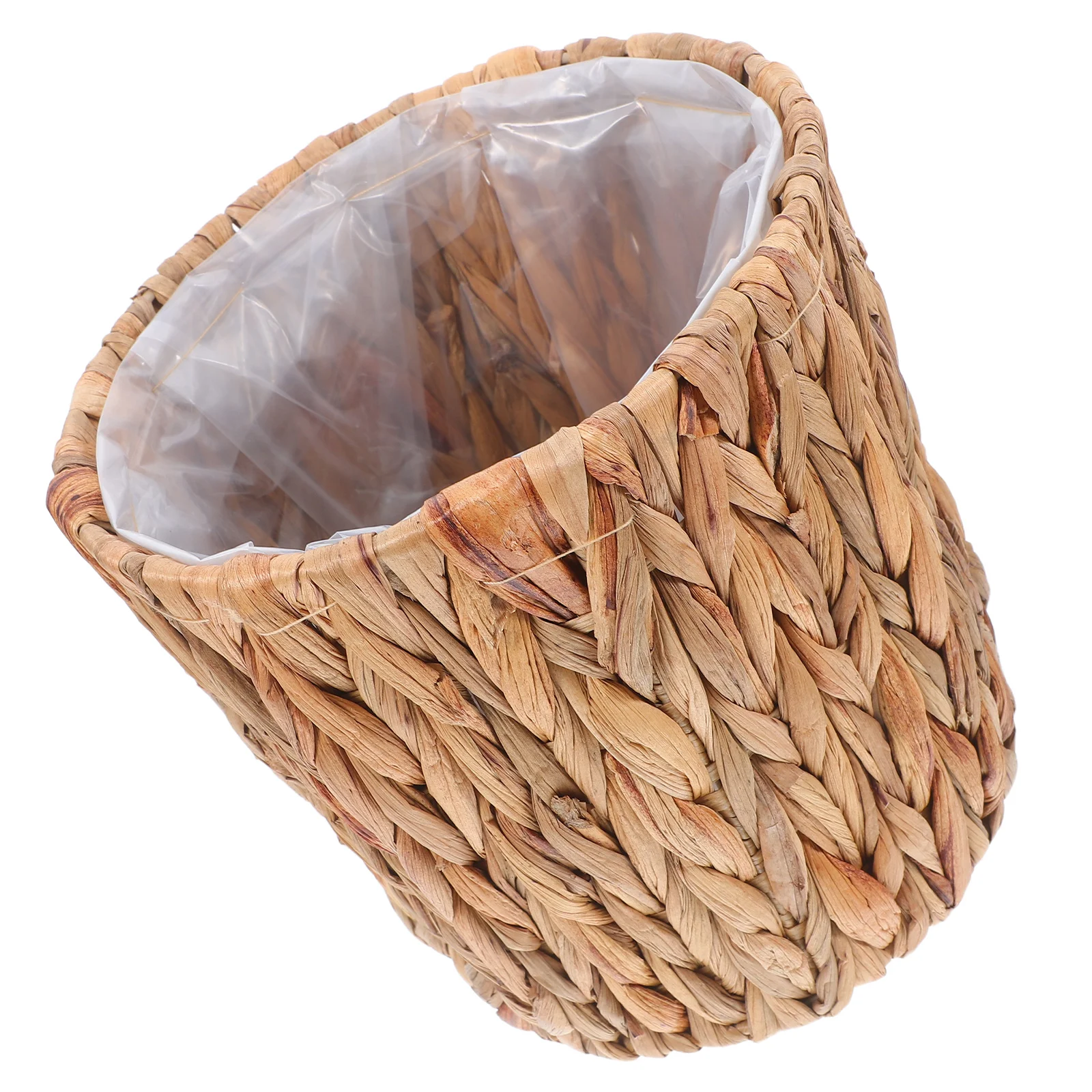 

20X20Cm Grass Woven Storage Basket: Handmade Seagrass Plant Holder For Indoor Plants Decorative Home Garden Container