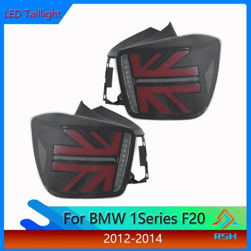 Tail Light Assembly For BMW 1 Series F20 2012-2014 Features Union Jack LED Running Lights And Sequential Turn Signals Rear Light