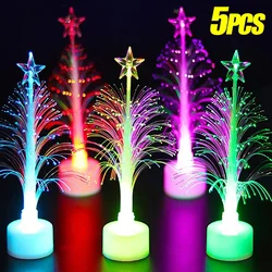 Colorful LED Fiber Optic Night Lights Flash Christmas Night Lamp Xmas Gift Home Decorations Holiday LED Table Lamps Ornaments