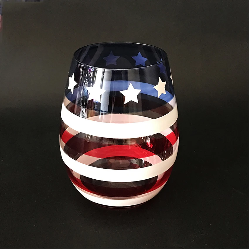 

Creative Painting Wine Glass Cup Colorful Stemless Wine Cup Coffee Tea Mug Fruit Cup Bar Party Hotel Drinkware Home Decoration