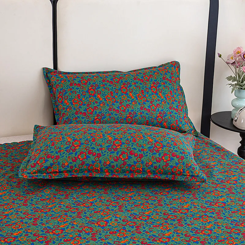 2PCS American Country Vintage Boho Floral  Floral Print Retro Floral Pillowcase 48*74CM Envelope Closure Soft Pillow Cover