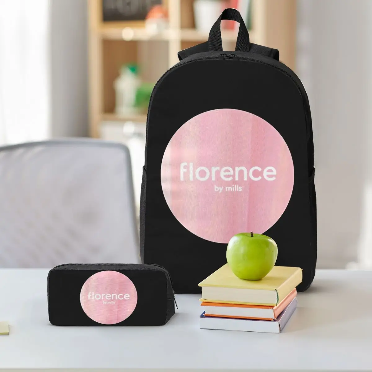 Florence By Mills Backpack Boys Girls BookBag School Bag Shoulder Bags 3ps Insulated Lunch Bag Pencil Case