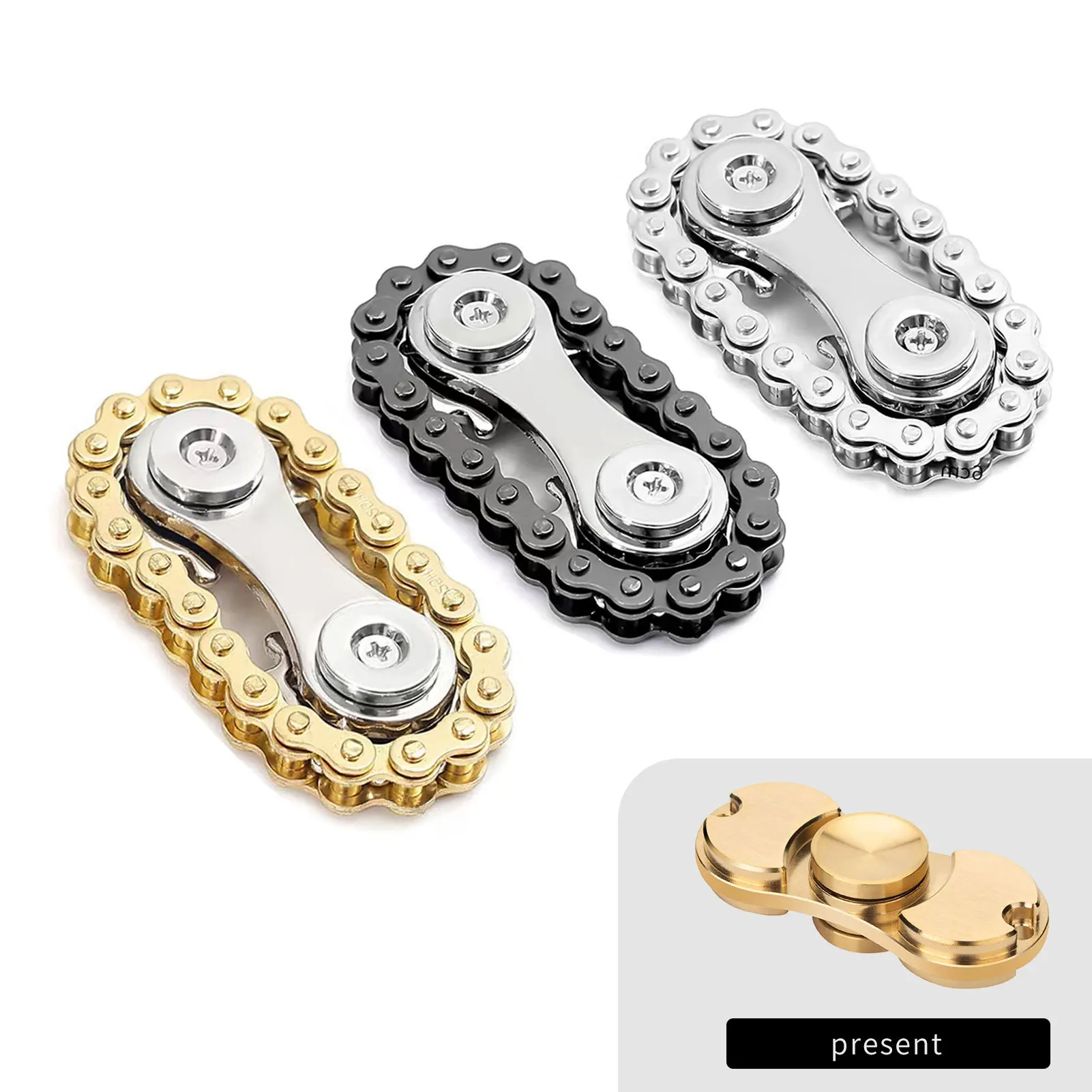 

Finger Top Gear gyro Toy Adult stress relief tabletop toy Metal Bike Chains Antistress Anxiety Fidget Toys For Adult Kids