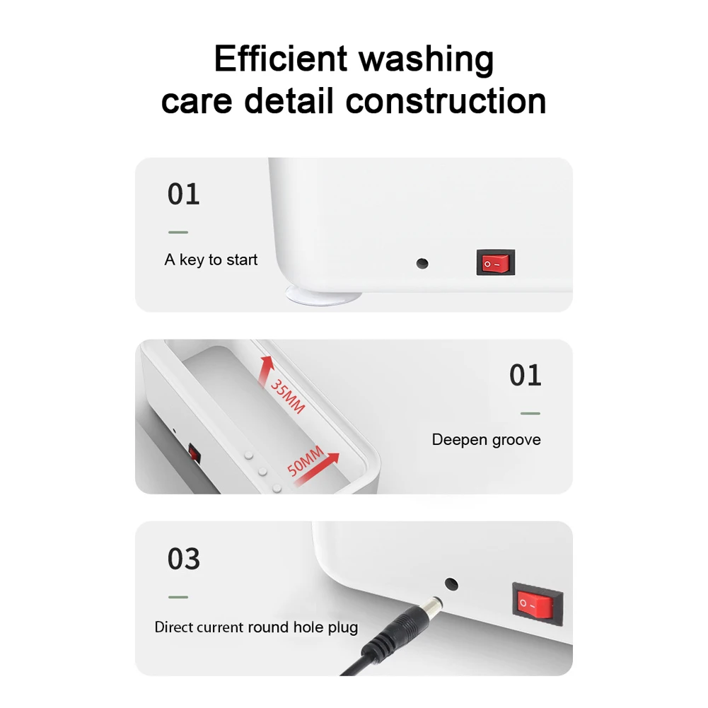 45kHz High-frequency Cleaning Machine Jewelrys Makeup Brush Glasses Ultrasonics Cleaning Tool Office Household Electric Cleaner